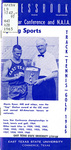 Track, tennis, golf pressbook by East Texas State University, Commerce. Dept. of Health and Physical Education.