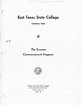 The Summer Commencement Program by East Texas State College