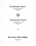 Commencement Program by East Texas State College