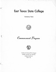 Commencement Program by East Texas State College