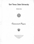 Commencement Program by East Texas State University
