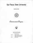 Commencement Program by East Texas State University