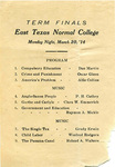 Term Finals by East Texas Normal College