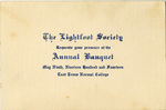 The Lightfoot Society Annual Banquet Invitation by The Lightfoot Society