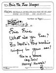 Fax from Bill Martin Jr. to Eric Carle by Bill Martin Jr