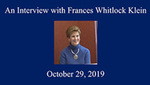 Frances Whitlock Klein, Oral History by Frances Whitlock Klein and Louise Skinner