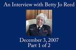 Betty Jo Reed, Oral History, Part One of Two