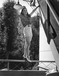 Louise Tobin Standing on a Railing by Ted Allan Photography