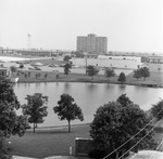 Gee Lake with Whitley Residence Hall in Background by East Texas State University