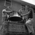 Students and Victory Bell by East Texas State College