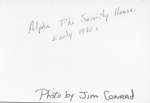 Alpha Phi Sorority House Main Entrance, Reverse by James H. Conrad