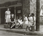 Students Waiting for Bus, Front by East Texas State Teachers College