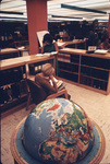 Globe at James G. Gee Library by East Texas State University