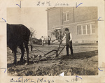 President William Leonidas Mayo with Plow, Front by East Texas Normal College