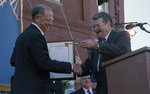 President Jerry Morris Receiving a Key During Bois D'Arc Bash by East Texas State University