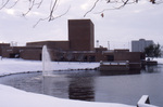 Performing Arts Center and Gee Lake in Snow by East Texas State University
