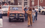 Alpha Delta Pi Sorority and Lion Mascot in Parade by East Texas State University