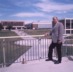 Frank Henderson "Bub" McDowell in front of The Bowl by East Texas State University