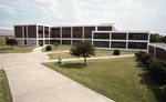 McDowell Administration Building and Lion Statue by East Texas State University