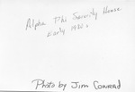Alpha Phi Sorority House Main Entrance, Reverse by James H. Conrad