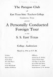 A Personally Conducted Foreign Tour on the S.S. East Texas